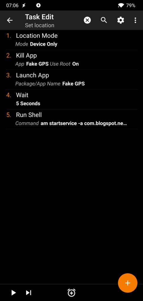 Android Tasker – location